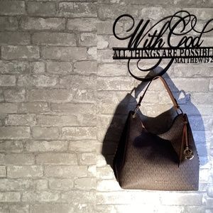 MICHEAL KORS, LARGE HOBO BAG, BROWN